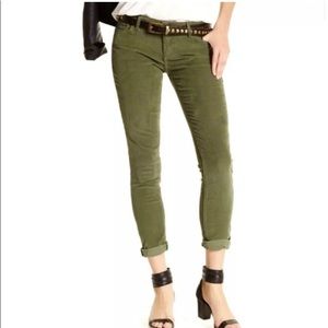 Lucky Brand Olive Green Corduroy Brooke Skinny